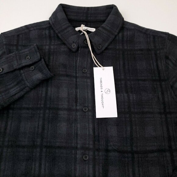 hreads 4 Thought Button Up Fleece Jacket Shirt NWT - Picture 3 of 6